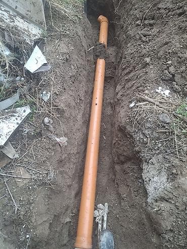 Proton: Монтаж наружной канализации под ключ - Устройство траншеи под уклон lalafo.kg да — 1 Proton: Монтаж наружной канализации под ключ - Устройство траншеи под уклон — 1
