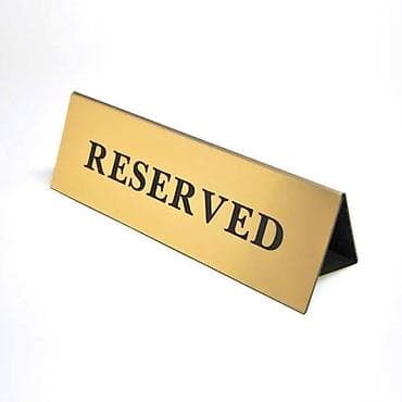 Настольная табличка “RESERVED” для обозначения забронированных мест at lalafo.kg Настольная табличка “RESERVED” для обозначения забронированных мест