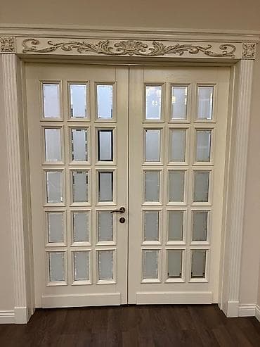 Дуба! Есть 3 штуки !двухстворчатая межкомнатная дверь с остеклением и at lalafo.kg Дуба! Есть 3 штуки !двухстворчатая межкомнатная дверь с остеклением и