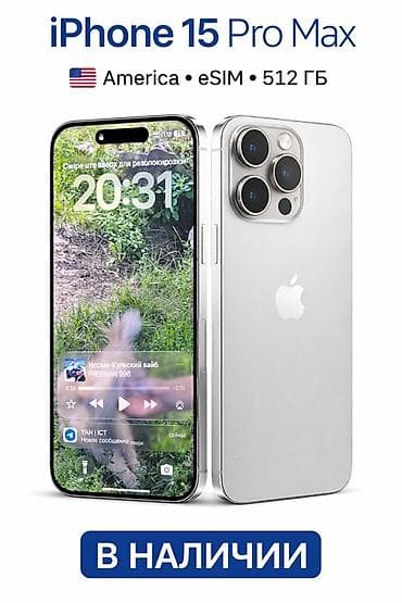 IPhone 15 Pro Max, 512 ГБ, Natural Titanium, Зарядное устройство, Чехол, 84 % at lalafo.kg IPhone 15 Pro Max, 512 ГБ, Natural Titanium, Зарядное устройство, Чехол, 84 %