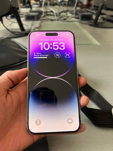 IPhone 14 Pro Max, Б/у, 128 ГБ, Deep Purple, 80 % at lalafo.kg IPhone 14 Pro Max, Б/у, 128 ГБ, Deep Purple, 80 %