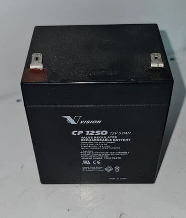 Аккумуляторная батарея VISION CP1250 12V - 5AH. Состояние: не рабочая at lalafo.kg Аккумуляторная батарея VISION CP1250 12V - 5AH. Состояние: не рабочая