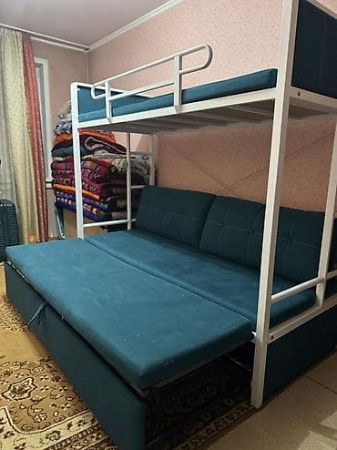 Двухъярусная кровать, С выкатной системой at lalafo.kg Двухъярусная кровать, С выкатной системой