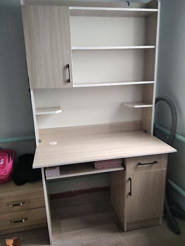 Компьютерный стол, Новый, С полками at lalafo.kg Компьютерный стол, Новый, С полками