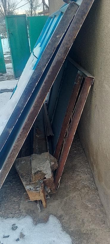 Ачылма дарбазалар: Металлические ворота/створки - Материал: стальной лист с усиляющими lalafo.kg да — 1 Ачылма дарбазалар: Металлические ворота/створки - Материал: стальной лист с усиляющими — 1