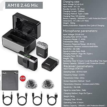 Профессиональные микрофоны от ulanzi Петличка петля запись интервью lalafo.kg да — 3 Профессиональные микрофоны от ulanzi Петличка петля запись интервью — 3