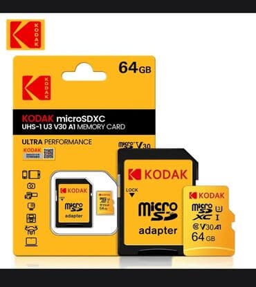 Микро флешка, micro sd kodak 10 class. 64 гига, фирменный. #Микро at lalafo.kg Микро флешка, micro sd kodak 10 class. 64 гига, фирменный. #Микро