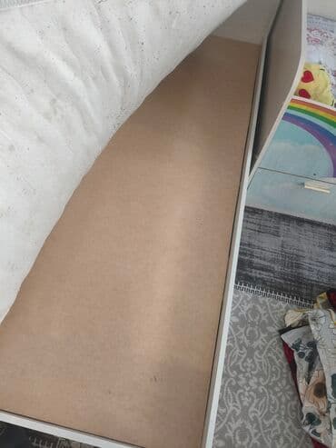 Детская односпальная кровать, Б/у, Для мальчика, Для девочки, С матрасом, МДФ, Платная доставка, Самовывоз at lalafo.kg Детская односпальная кровать, Б/у, Для мальчика, Для девочки, С матрасом, МДФ, Платная доставка, Самовывоз