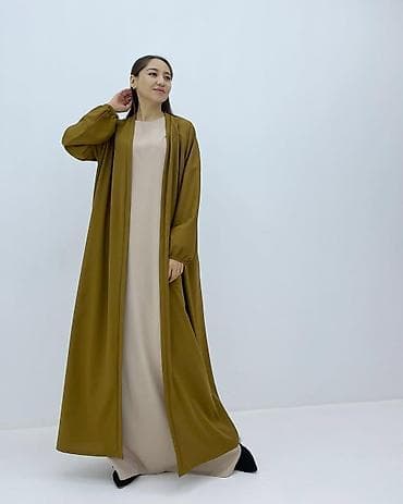 Повседневное платье, Made in KG, Осень-весна, Длинная модель, Креп, Прямое, Стандарт at lalafo.kg Повседневное платье, Made in KG, Осень-весна, Длинная модель, Креп, Прямое, Стандарт