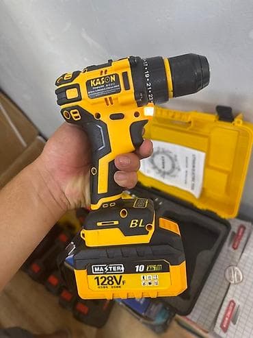 Зарядная дрель Kason, представленная в ярком желто-черном корпусе В at lalafo.kg — 2 Зарядная дрель Kason, представленная в ярком желто-черном корпусе В — 2