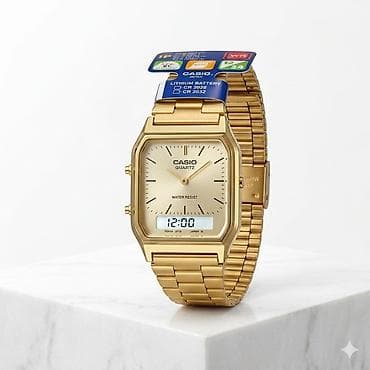 CASIO Quartz – стильные наручные часы с комбинированной индикацией at lalafo.kg CASIO Quartz – стильные наручные часы с комбинированной индикацией