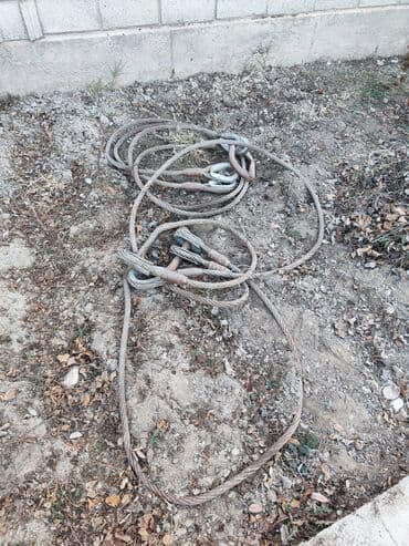 Стальные тросовые стропы/канаты с коушами и заделанными петлями - at lalafo.kg Стальные тросовые стропы/канаты с коушами и заделанными петлями -