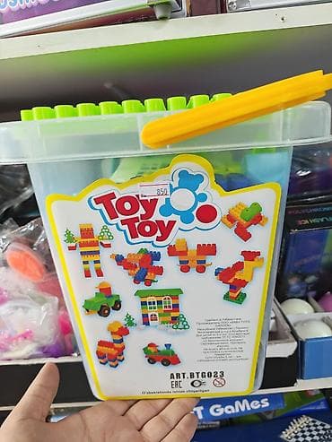 Конструктор Toy Toy в пластиковом контейнере с крышкой-сортером lalafo.kg да Конструктор Toy Toy в пластиковом контейнере с крышкой-сортером