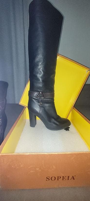 Высокие женские кожаные сапоги (ботфорты) -Материал:Чистая кожа - at lalafo.kg Высокие женские кожаные сапоги (ботфорты) -Материал:Чистая кожа -