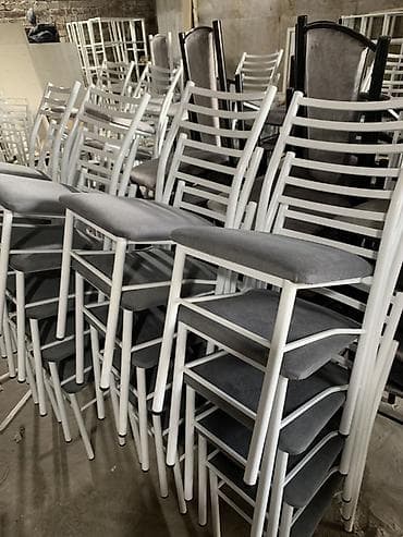 Кафе, ресторандар үчүн отургуч, Темир, түсү - Ак lalafo.kg да — 1 Кафе, ресторандар үчүн отургуч, Темир, түсү - Ак — 1