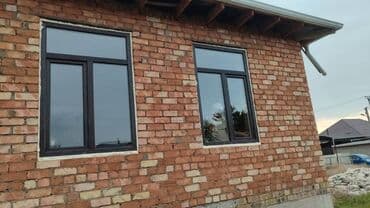 Новые окна из ПВХ с черной рамой. Подходят для установки в дома и at lalafo.kg Новые окна из ПВХ с черной рамой. Подходят для установки в дома и