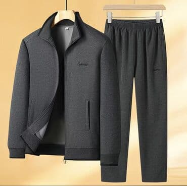 Мужской спортивный костюм, Новый, цвет - Черный, Самовывоз, Платная доставка at lalafo.kg Мужской спортивный костюм, Новый, цвет - Черный, Самовывоз, Платная доставка