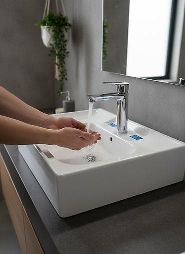 Раковина для ванной, Квадрат форма, Материал: Керамика at lalafo.kg Раковина для ванной, Квадрат форма, Материал: Керамика