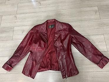 Женская бордовая куртка/пиджак из чистой кожи - Цвет: насыщенный at lalafo.kg Женская бордовая куртка/пиджак из чистой кожи - Цвет: насыщенный