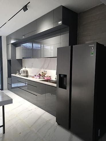 Кухонный гарнитур, цвет - Серый, МДФ at lalafo.kg Кухонный гарнитур, цвет - Серый, МДФ