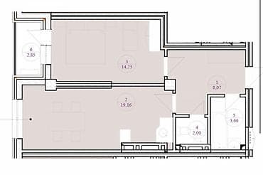 1 комната, 49 м², Элитка, 6 этаж at lalafo.kg 1 комната, 49 м², Элитка, 6 этаж