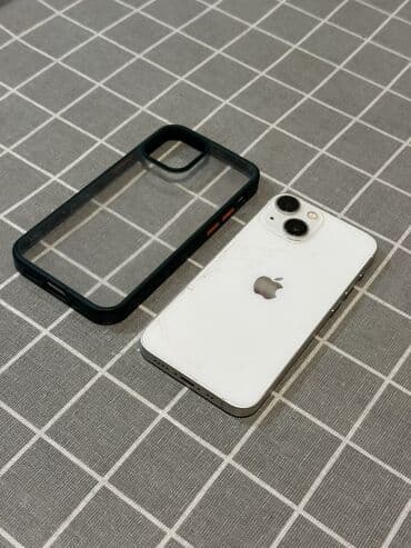 IPhone 13 mini, Б/у, 128 ГБ, Белый, Чехол, Защитное стекло, 78 % at lalafo.kg IPhone 13 mini, Б/у, 128 ГБ, Белый, Чехол, Защитное стекло, 78 %