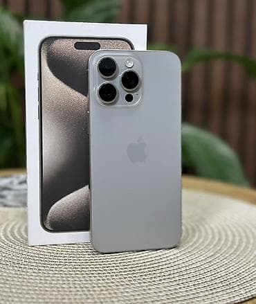 IPhone 15 Pro Max, Natural Titanium, Коробка at lalafo.kg IPhone 15 Pro Max, Natural Titanium, Коробка