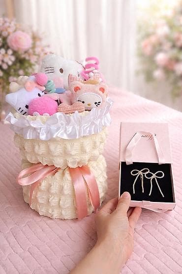 Подарочные наборы в романтическом стиле Букет с игрушками 700-800 с at lalafo.kg Подарочные наборы в романтическом стиле Букет с игрушками 700-800 с