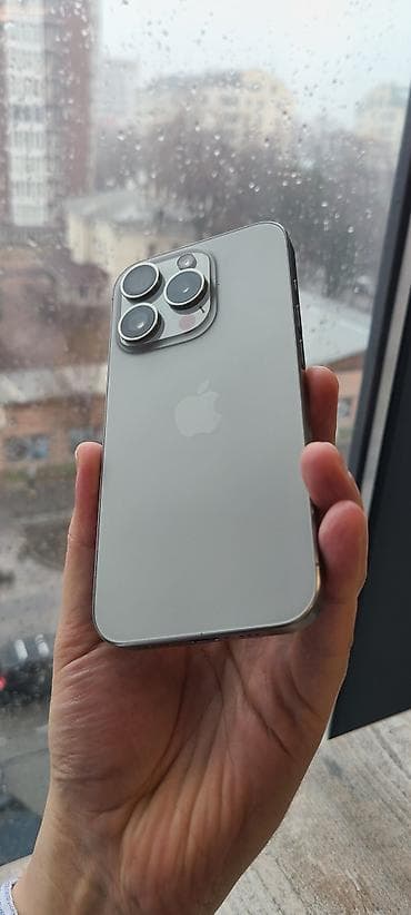 IPhone 15 Pro Max, Б/у, 256 ГБ, Natural Titanium, Чехол, 88 % at lalafo.kg IPhone 15 Pro Max, Б/у, 256 ГБ, Natural Titanium, Чехол, 88 %