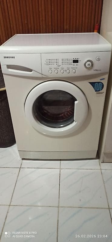 Стиральная машина Samsung (фронтальная загрузка) - Загрузка: 5,2 кг - lalafo.kg да — 1 Стиральная машина Samsung (фронтальная загрузка) - Загрузка: 5,2 кг - — 1