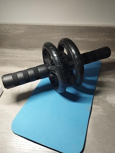 Ролик для пресса с двумя колёсами + нескользящие рукоятки - Тренажёр at lalafo.kg Ролик для пресса с двумя колёсами + нескользящие рукоятки - Тренажёр