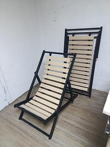 Шезлонг складной с металлическим каркасом - Конструкция: прочная рама at lalafo.kg Шезлонг складной с металлическим каркасом - Конструкция: прочная рама