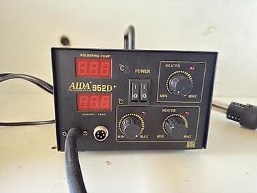Паяльниктер: Паяльно-ремонтная станция AIDA 952D+ Описание: - Комбинированная SMD lalafo.kg да — 2 Паяльниктер: Паяльно-ремонтная станция AIDA 952D+ Описание: - Комбинированная SMD — 2