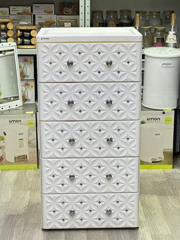 NOVUS_HOME: Комод для одежды, Новый, Без зеркала, Пластик, цвет - Белый, Самовывоз, Платная доставка at lalafo.kg NOVUS_HOME: Комод для одежды, Новый, Без зеркала, Пластик, цвет - Белый, Самовывоз, Платная доставка