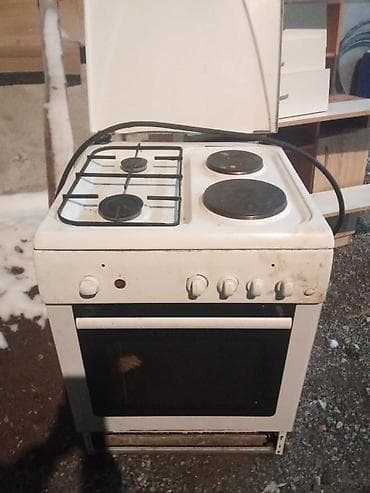 Комбинированная кухонная плита с духовкой - Рабочая поверхность: 4 at lalafo.kg Комбинированная кухонная плита с духовкой - Рабочая поверхность: 4