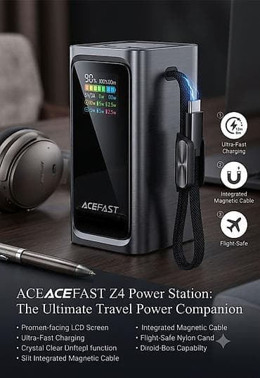 ACEFAST M33 20000 MAh Power Station — портативная станция питания для at lalafo.kg ACEFAST M33 20000 MAh Power Station — портативная станция питания для