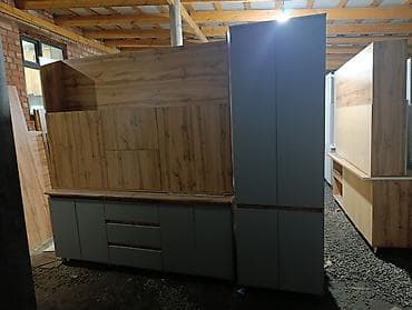 Кухонный гарнитур, цвет - Серый, МДФ at lalafo.kg Кухонный гарнитур, цвет - Серый, МДФ