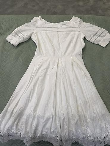 Лосиналар, леггинсылар: Белое платье: - Цвет: белый - Силуэт: приталенный верх, расклёшенная lalafo.kg да — 1 Лосиналар, леггинсылар: Белое платье: - Цвет: белый - Силуэт: приталенный верх, расклёшенная — 1