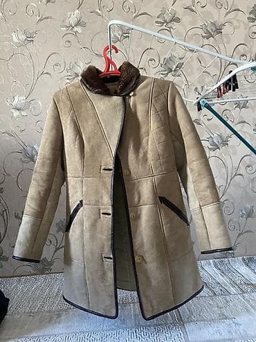 Женская дублёнка из натуральной овчины. - Цвет: светло-бежевый с at lalafo.kg — 2 Женская дублёнка из натуральной овчины. - Цвет: светло-бежевый с — 2