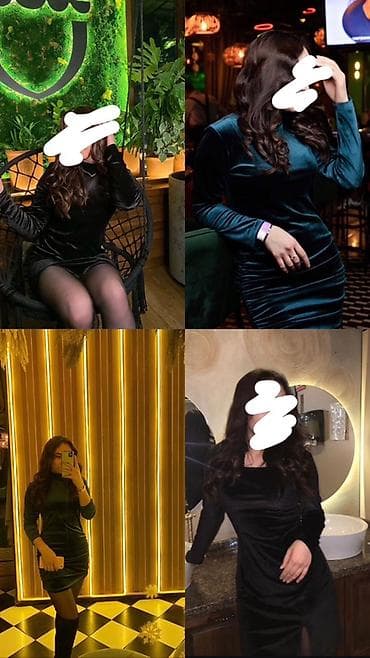 Вечернее бархатное платье. - Материал: мягкий эластичный бархат с at lalafo.kg Вечернее бархатное платье. - Материал: мягкий эластичный бархат с