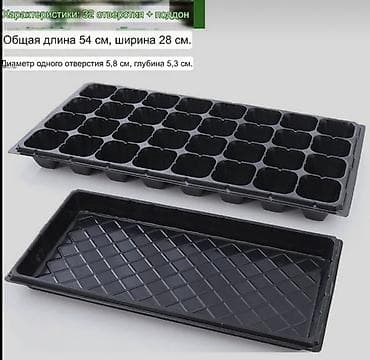 Кассета для рассады с поддоном - 32 ячейки для выращивания рассады - at lalafo.kg Кассета для рассады с поддоном - 32 ячейки для выращивания рассады -
