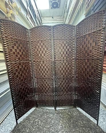 комнатные перегородки: Четырехсекционная перегородка для комнаты из плетеного материала at lalafo.kg — 3 комнатные перегородки: Четырехсекционная перегородка для комнаты из плетеного материала — 3