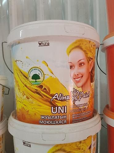 Краска латексная матовая Alina Paint UNI — моющаяся - Тип at lalafo.kg Краска латексная матовая Alina Paint UNI — моющаяся - Тип