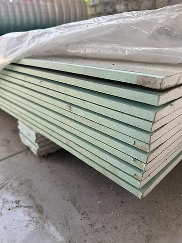 Влагостойкий гипсокартон (ГКЛВ), листы зеленого цвета. - Назначение at lalafo.kg Влагостойкий гипсокартон (ГКЛВ), листы зеленого цвета. - Назначение