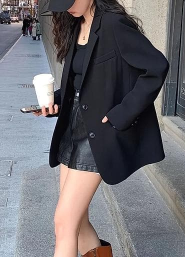 Лосиналар, леггинсылар: Женский черный оверсайз-пиджак - На рукавах по 4 декоративные lalafo.kg да — 3 Лосиналар, леггинсылар: Женский черный оверсайз-пиджак - На рукавах по 4 декоративные — 3