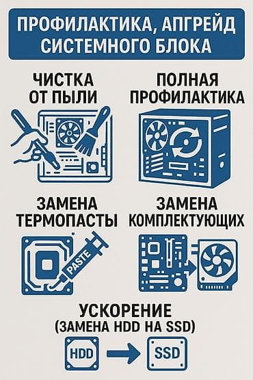 🔧 Профилактика и апгрейд системного блока! ✅ Чистка от пыли ✅ Полная at lalafo.kg 🔧 Профилактика и апгрейд системного блока! ✅ Чистка от пыли ✅ Полная