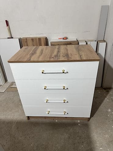 Комод для одежды, Новый, Без зеркала, ЛДСП, цвет - Белый, Серый, Самовывоз, Платная доставка at lalafo.kg Комод для одежды, Новый, Без зеркала, ЛДСП, цвет - Белый, Серый, Самовывоз, Платная доставка