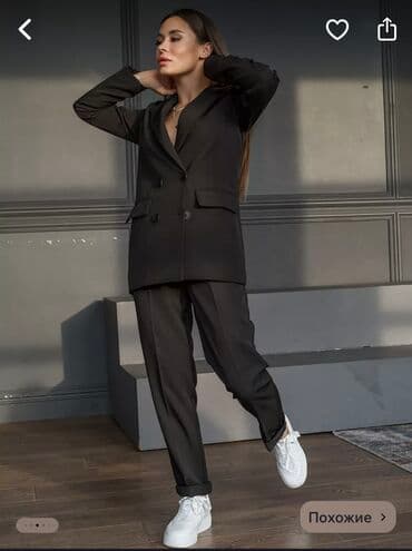 Брючный костюм, Зауженные, Пиджак, Made in KG, Осень-весна at lalafo.kg Брючный костюм, Зауженные, Пиджак, Made in KG, Осень-весна