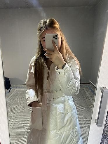 Пуховик, Длинная модель, С поясом, L at lalafo.kg Пуховик, Длинная модель, С поясом, L