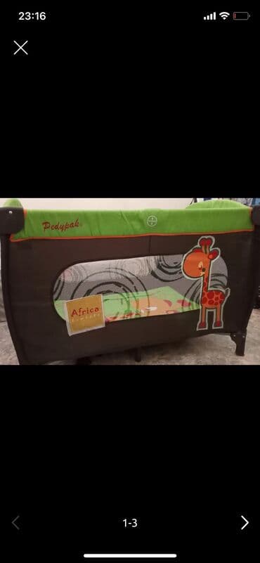 Компактная и удобная детская кроватка-манеж. Предназначена для at lalafo.kg Компактная и удобная детская кроватка-манеж. Предназначена для